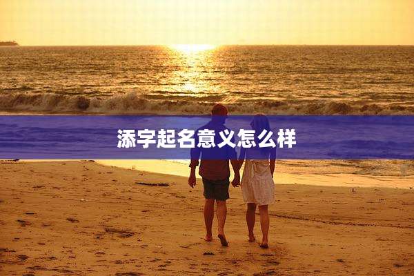 添字起名意义怎么样