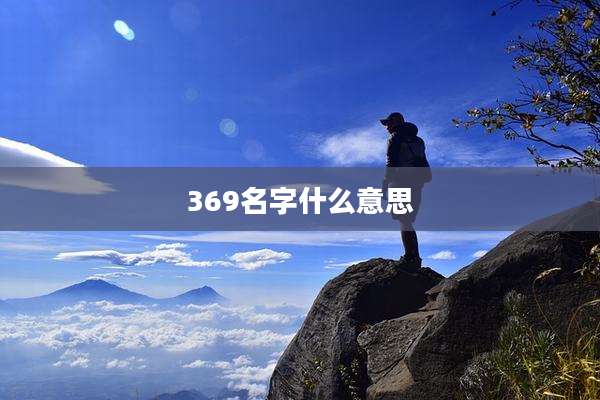 369名字什么意思