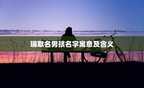 瑞取名男孩名字寓意及含义