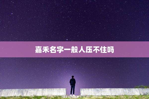 嘉禾名字一般人压不住吗