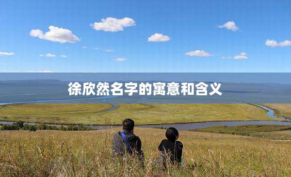 徐欣然名字的寓意和含义