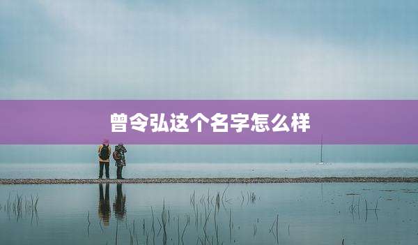 曾令弘这个名字怎么样