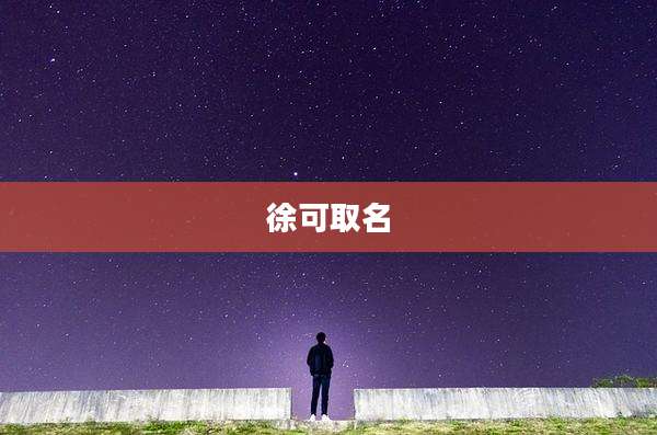 徐可取名