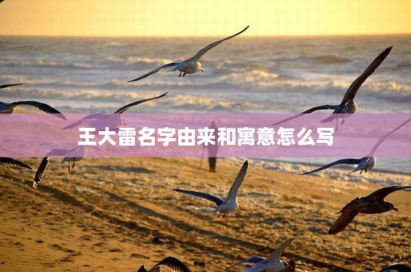 王大雷名字由来和寓意怎么写