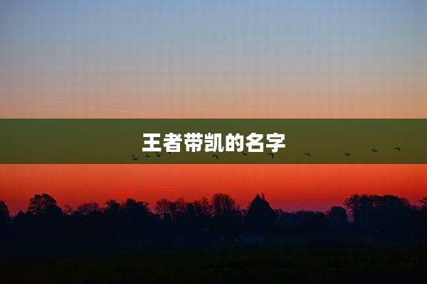 王者带凯的名字