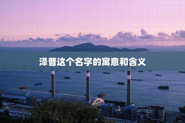 泽普这个名字的寓意和含义