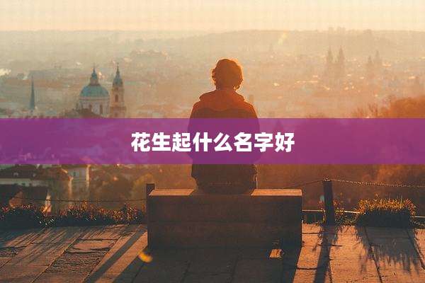 花生起什么名字好