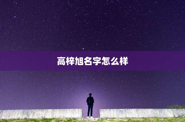 高梓旭名字怎么样