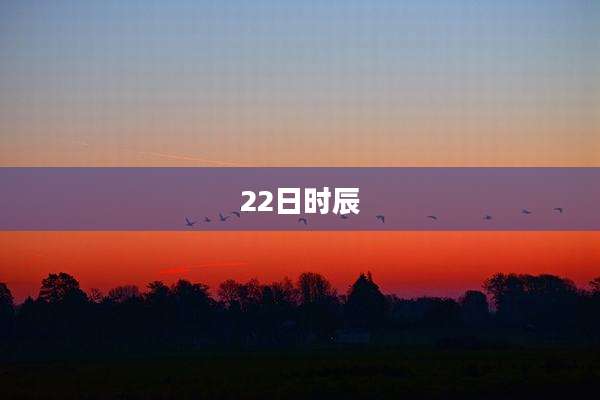 22日时辰