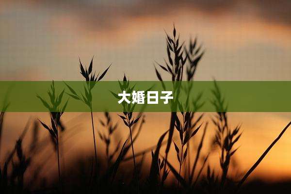 大婚日子
