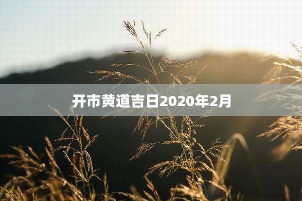 开市黄道吉日2020年2月