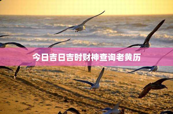 今日吉日吉时财神查询老黄历