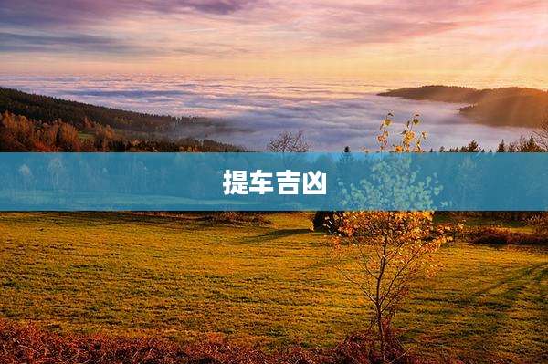 提车吉凶