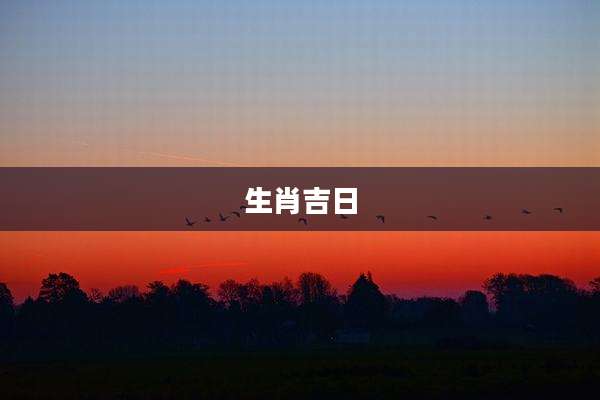 生肖吉日