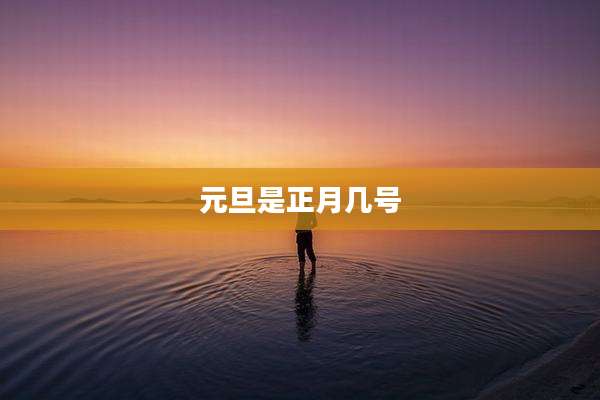 元旦是正月几号