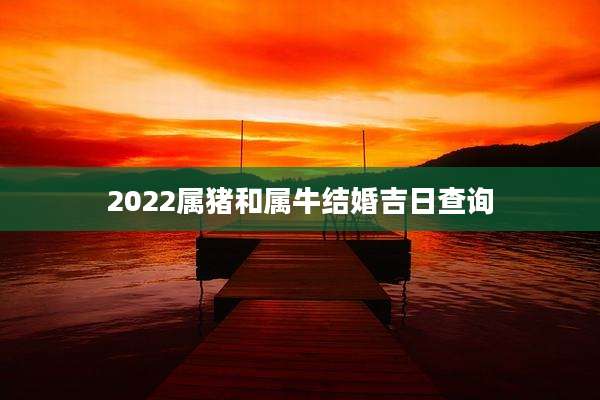 2022属猪和属牛结婚吉日查询