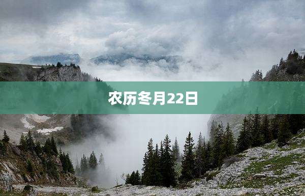 农历冬月22日