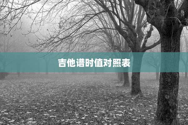 吉他谱时值对照表