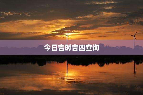 今日吉时吉凶查询