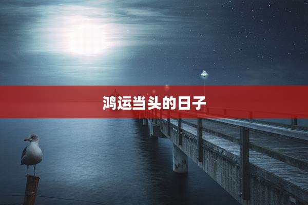 鸿运当头的日子