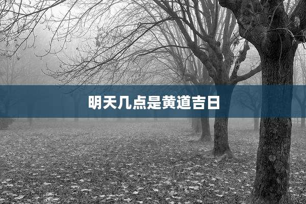 明天几点是黄道吉日