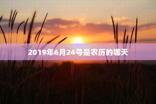 2019年6月24号是农历的哪天
