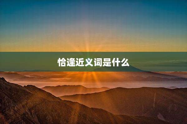 恰逢近义词是什么