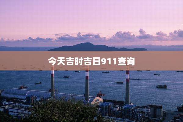 今天吉时吉日911查询