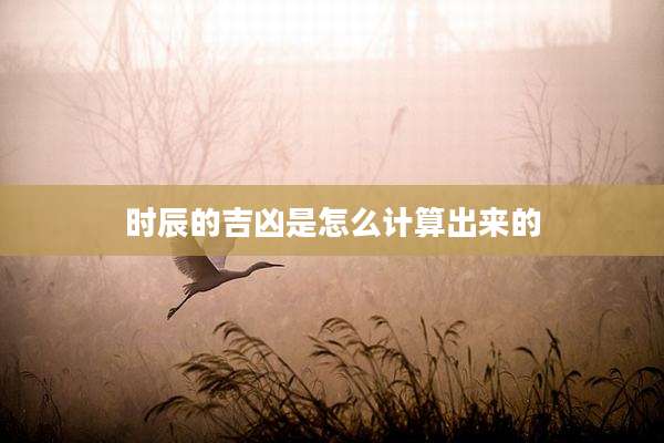 时辰的吉凶是怎么计算出来的