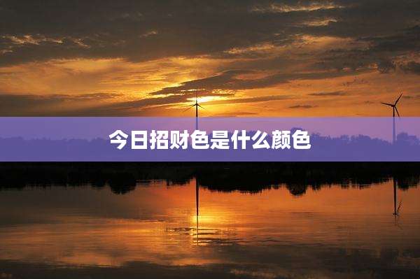 今日招财色是什么颜色
