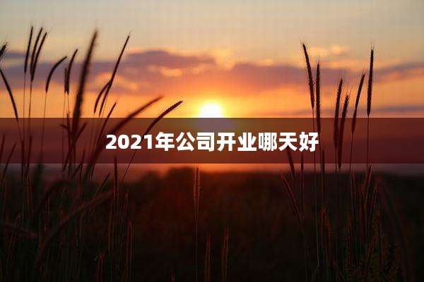 2021年公司开业哪天好