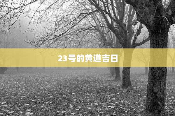 23号的黄道吉日