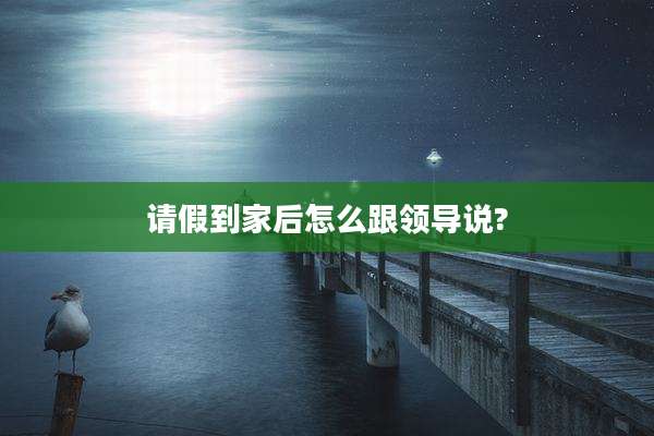 请假到家后怎么跟领导说?