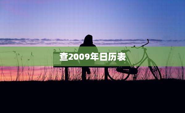 查2009年日历表