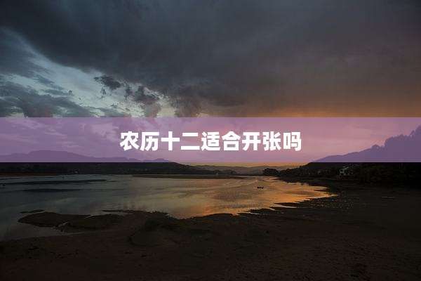 农历十二适合开张吗