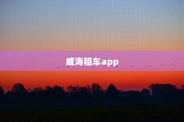 威海租车app