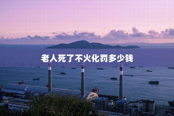 老人死了不火化罚多少钱