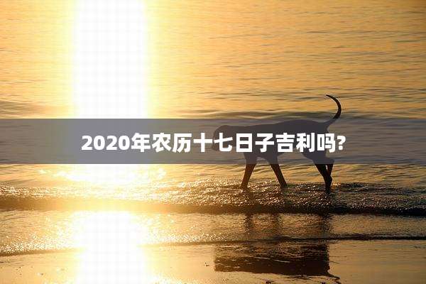 2020年农历十七日子吉利吗?
