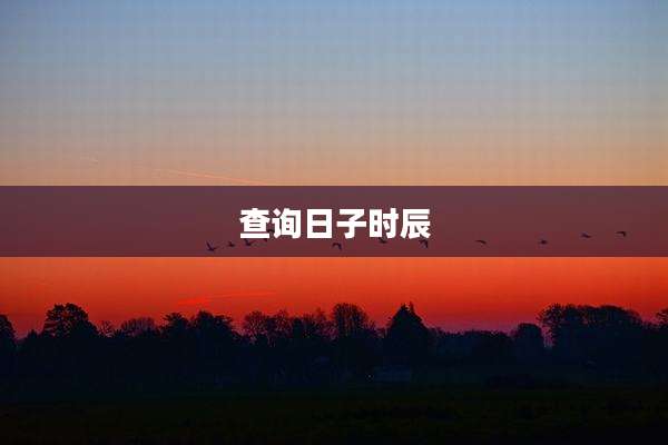 查询日子时辰