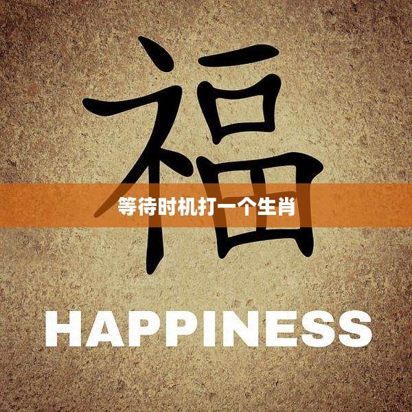 等待时机打一个生肖