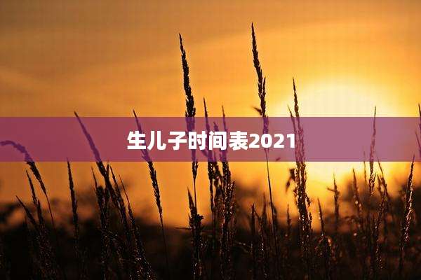 生儿子时间表2021