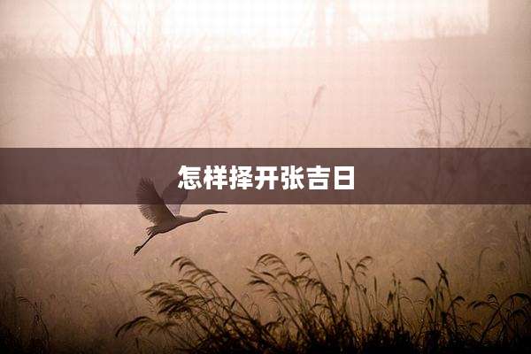 怎样择开张吉日