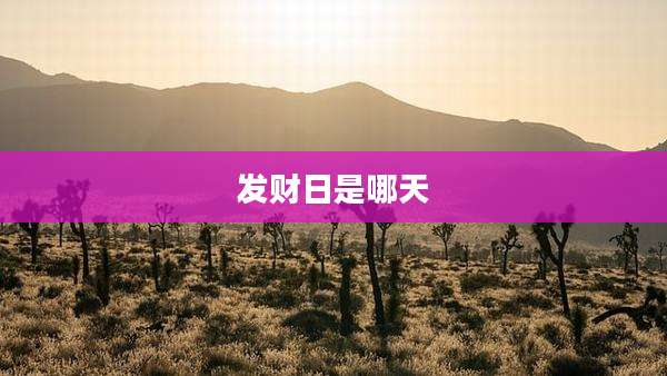 发财日是哪天