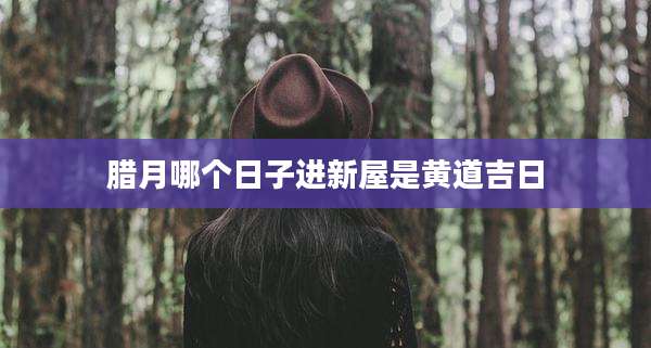 腊月哪个日子进新屋是黄道吉日