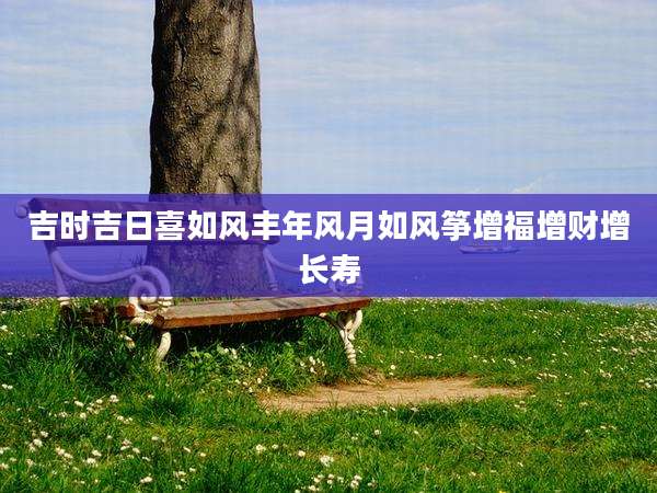 吉时吉日喜如风丰年风月如风筝增福增财增长寿