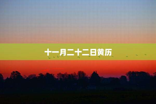 十一月二十二日黄历