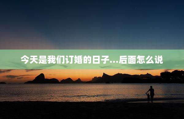 今天是我们订婚的日子...后面怎么说