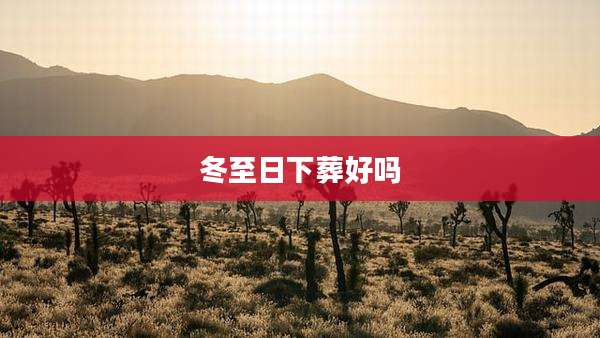 冬至日下葬好吗