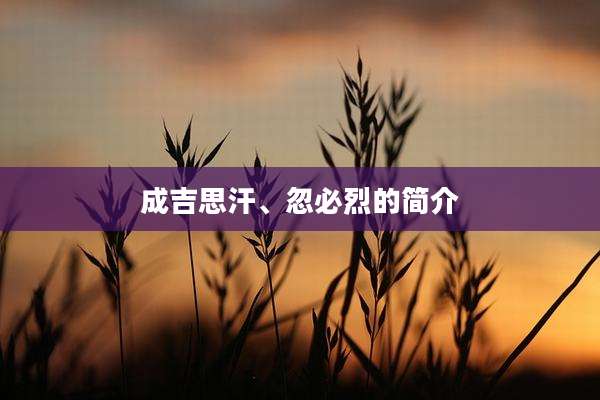 成吉思汗、忽必烈的简介