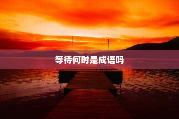 等待何时是成语吗